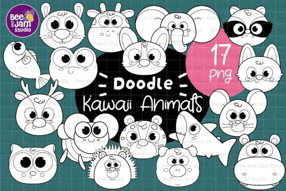 Download KDP Kawaii Animals Coloring PNG Clipart - Animal Collection