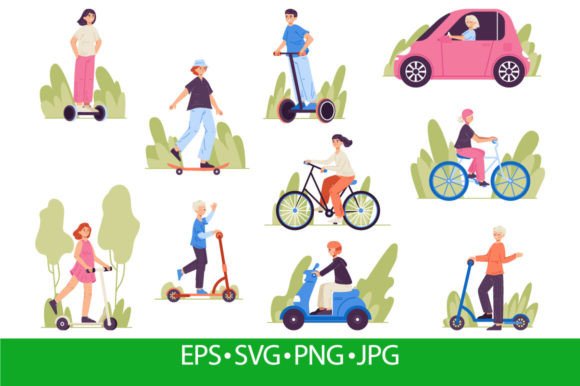 Download People Riding Electric Transport - People Collection