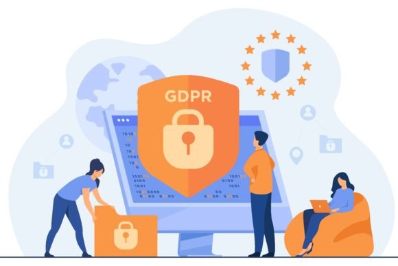 Download Tiny People Protecting Business Data and - People Collection