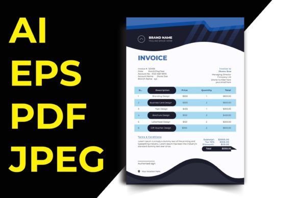 Download Corporate Invoice Template Modern Layout - Modern layout Collection
