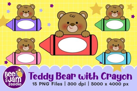 Download Animal Teddy Bear Crayon, Back to School - Animal Collection