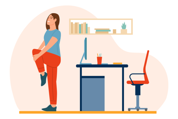 Download Workplace Workout People. Woman Doing Sp - People Collection