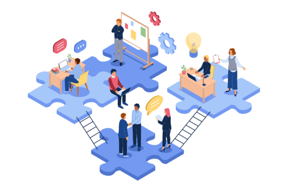 Download Isometric Teamwork. Business People Grou - People Collection
