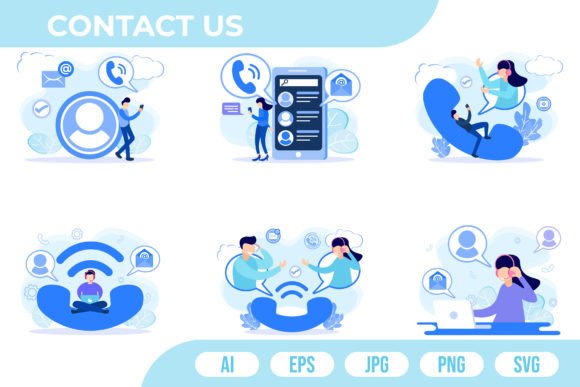 Download Contact Us Illustration - Premium Bundle